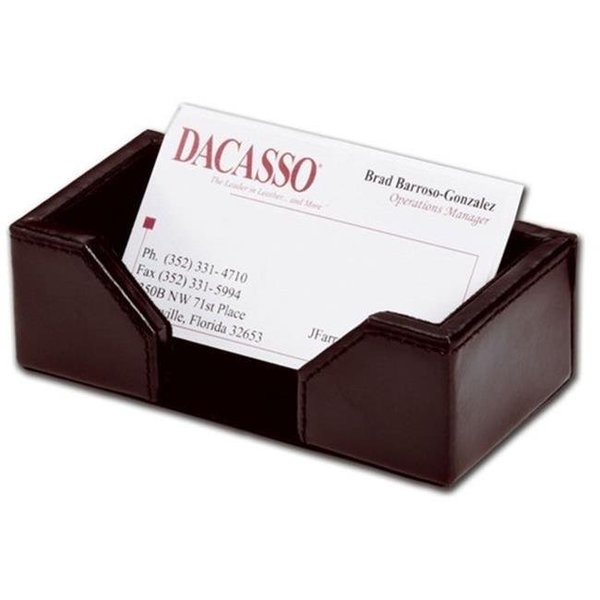 Dacasso Dacasso A3607 Dark Brown Bonded Leather Business Card Holder A3607